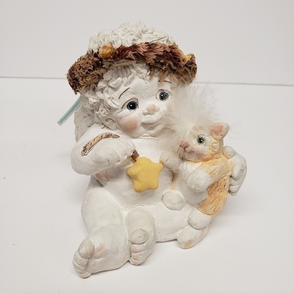 Dreamsicles 4" Angel with Star Kitty Cat 1993 Vintage Figurine - Picture 1 of 9